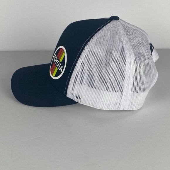 Toyota 3 Stripe Logo Baseball Cap Adult‎ Trucker Hat Black White Snapback Forbes - Picture 5 of 9